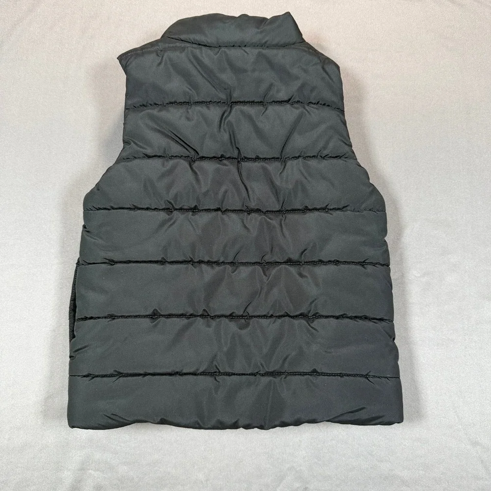 Puma Kids Puffer Vest Black Red‎ White Colorblock Zip Sleeveless 1333175 XXS 3/4